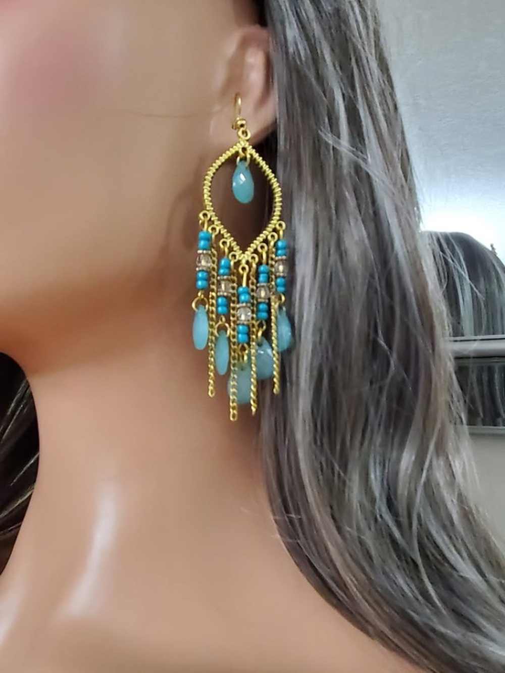 New beautiful jade look earrings